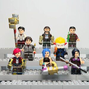 Arcane Custom Minifigure Set – Jinx, Vi, Caitlyn, Vander, Silco & Jayce (8pcs)